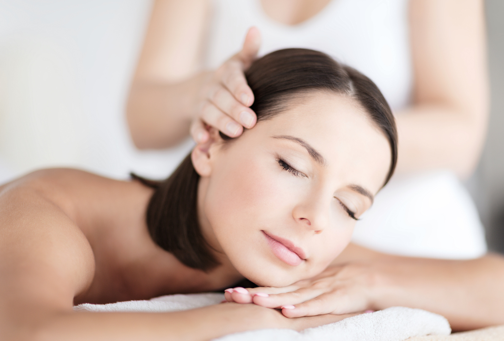 Beautiful Woman in Spa Salon